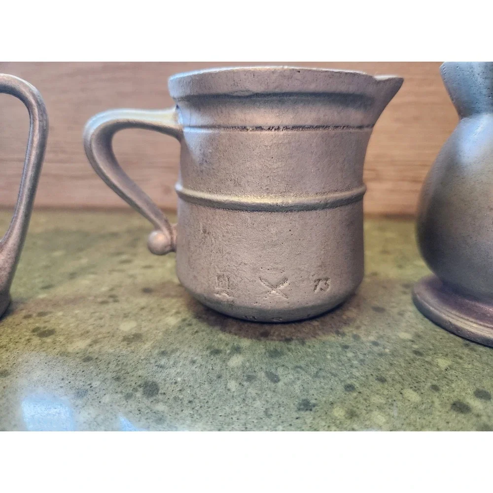 VTG Pewter Creamers Lot of 4